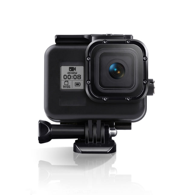 For GoPro HERO8 Black 45m Waterproof Housing Protective Case with Buckle Basic Mount & Screw & (Purple, Red, Pink) Filters & Floating Bobber Grip & Strap & Anti-Fog Inserts, Transparent HERO8 Case+Filters