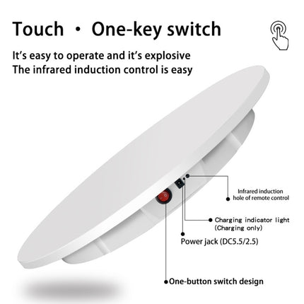 60cm Electric Rotating Display Stand Props Turntable, Load: 100kg, Plug-in Power, US Plug