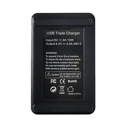 For Sony NP-BX1 LCD Display USB Triple Charger with USB Cable