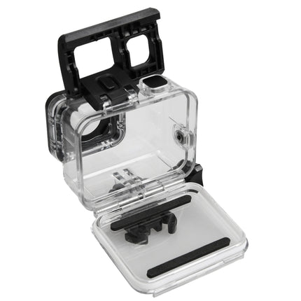 For GoPro HERO5 30m Waterproof PC & ABS Housing Protective Case + Touch Back Cover with Buckle Basic Mount & Long Screw, Backcover Size: 7 x 6 cm, Protective Case