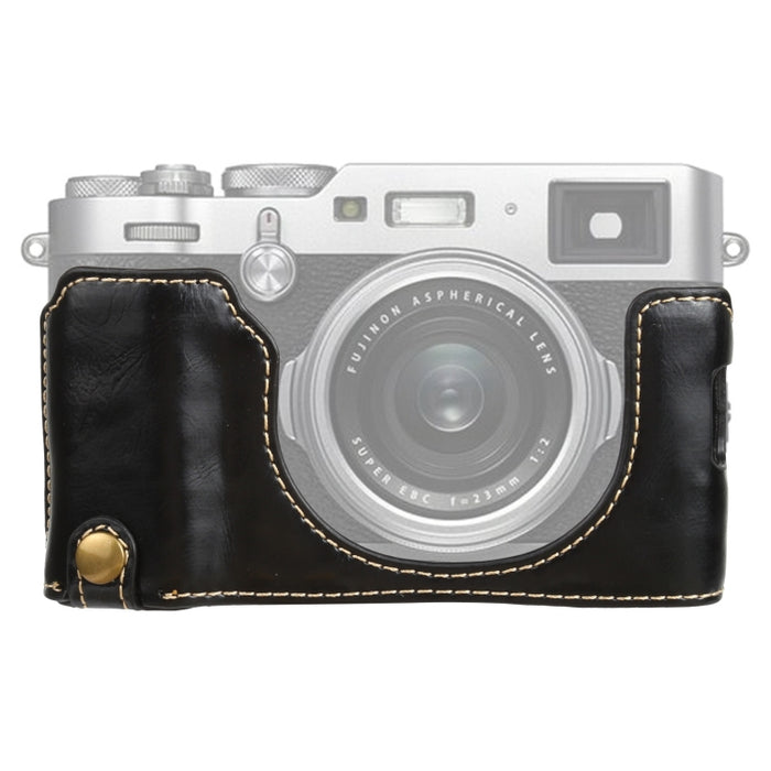 1/4 inch Thread PU Leather Camera Half Case Base for FUJIFILM X100V, For FUJIFILM X100V