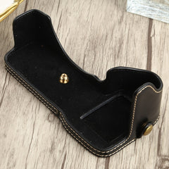 1/4 inch Thread PU Leather Camera Half Case Base for Sony ILCE-7RM4 / A7RM4 / A7R IV