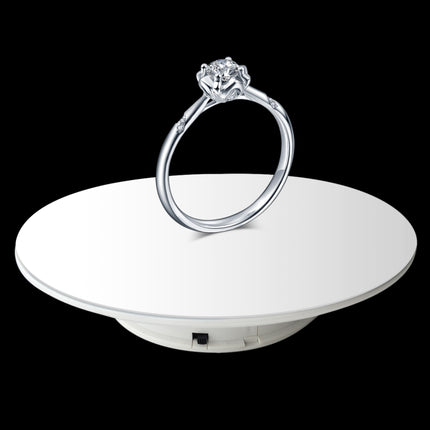 25cm 360 Degree Electric Rotating Mirror Surface Turntable Display Stand Video Shooting Props Turntable for Photography, Load 3kg, Powered by Battery, 25cm Mirror/Powered by Battery(B), 25cm Mirror/Powered by Battery(W), 25cm Mirror/Powered by Battery(WB)