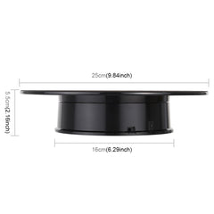 25cm 360 Degree Electric Rotating Mirror Surface Turntable Display Stand Video Shooting Props Turntable for Photography, Load 3kg, Powered by Battery, 25cm Mirror/Powered by Battery(B), 25cm Mirror/Powered by Battery(W), 25cm Mirror/Powered by Battery(WB)