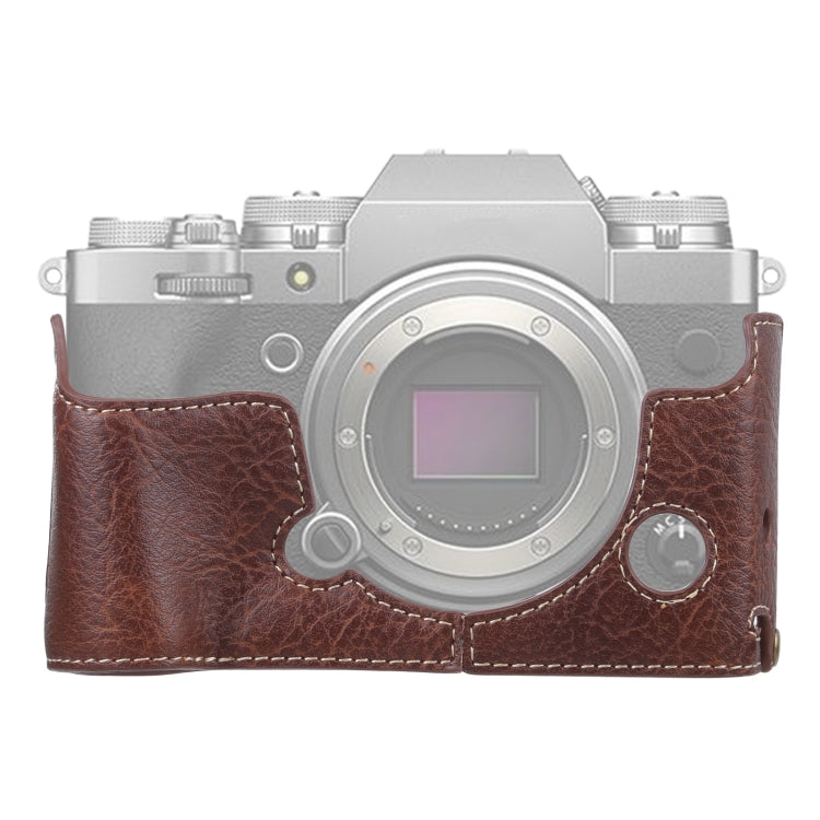 1/4 inch Thread Litchi Texture PU Leather Camera Half Case Base for FUJIFILM X-T4