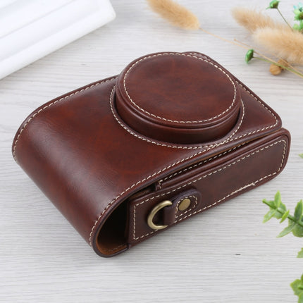 Vertical Flip Full Body Camera PU Leather Case Bag with Strap for Ricoh GR III / GRII, Sony ZV-1 / DSC-RX100M7 / RX100M6 / RX100M5 / RX100M2, For Ricoh GR III