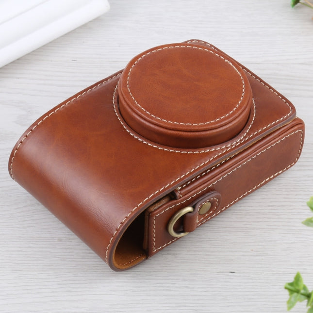 Vertical Flip Full Body Camera PU Leather Case Bag with Strap for Ricoh GR III / GRII, Sony ZV-1 / DSC-RX100M7 / RX100M6 / RX100M5 / RX100M2, For Ricoh GR III