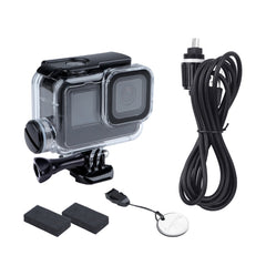 For GoPro HERO10 Black / HERO9 Black 30m Charging Waterproof Housing Case with Buckle Basic Mount & Screw, For GoPro HERO9 Black / Charging