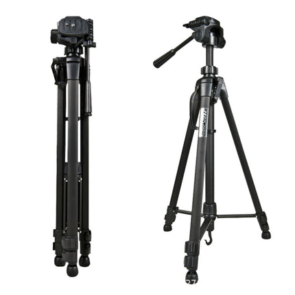 WeiFeng WT-3560 3-Section Folding Legs Live Broadcast Aluminum Alloy Tripod Mount, WT-3560