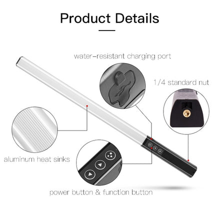 LUXCeO Q508A 8 Color Photo LED Stick Video Light Waterproof Handheld LED Fill Light Flash Lighting Lamp with Remote Control
