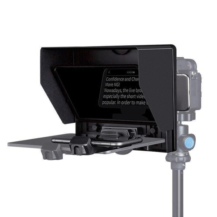 FEELWORLD TP10 Portable 10-inch Folding Teleprompter with Remote Control Lens Adapter Ring For Below 10 inches Smartphone / Tablet, TP10