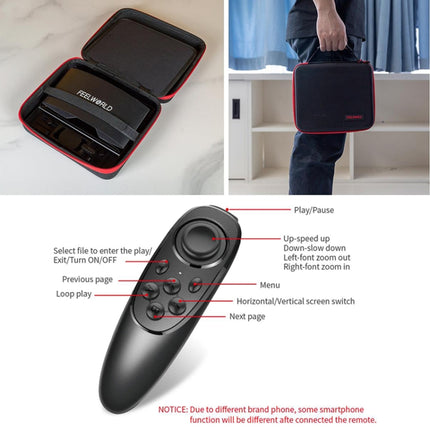 FEELWORLD TP10 Portable 10-inch Folding Teleprompter with Remote Control Lens Adapter Ring For Below 10 inches Smartphone / Tablet, TP10