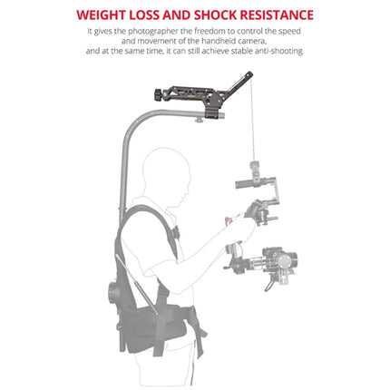 YELANGU BF01 Shock-absorbing Crested Damping Arm, Load: 3-15kg, BF01 Damping Head,Load: 3-15kg