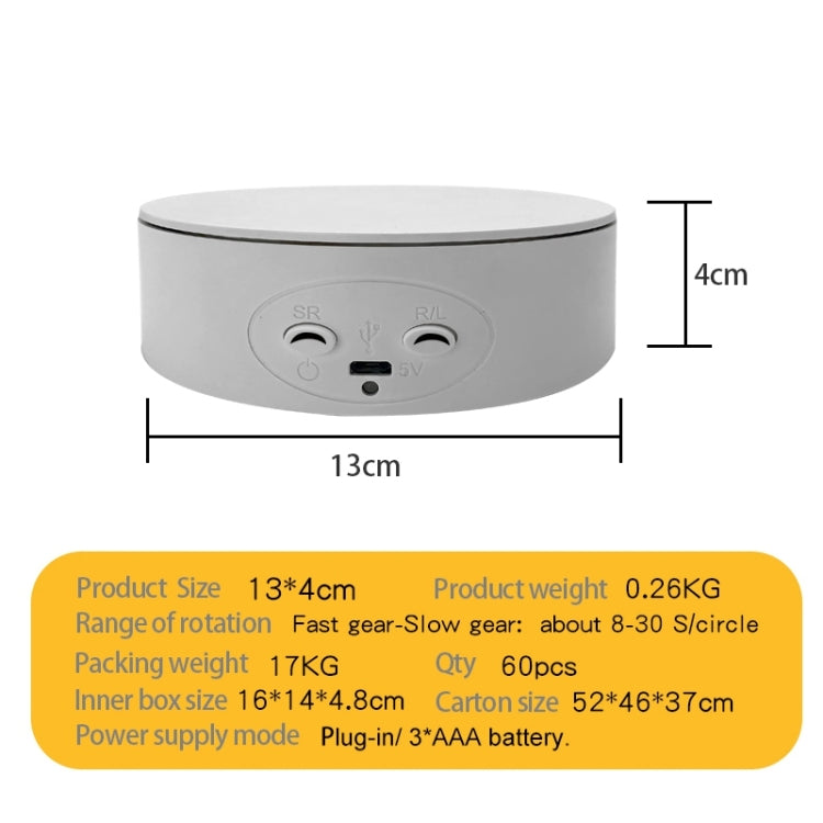 13cm Xiaoai Electric Rotating Turntable Display Stand Video Shooting Props Turntable, 13cm