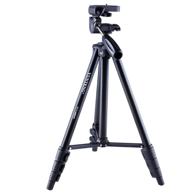 YUNTENG VCT-680RM 4-Section Folding Legs Aluminum Alloy Tripod Mount with Three-Dimensional Tripod Head for DSLR & Digital Camera, Adjustable Height: 46-138cm, VCT-680RM