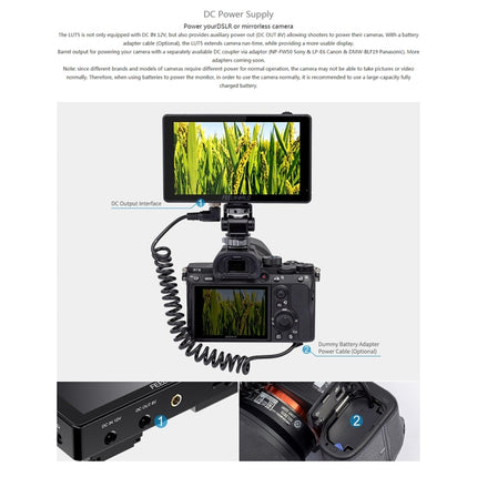 FEELWORLD LUT5 5.5 inch Ultra High Bright 3000nit Touch Screen DSLR Camera Field Monitor