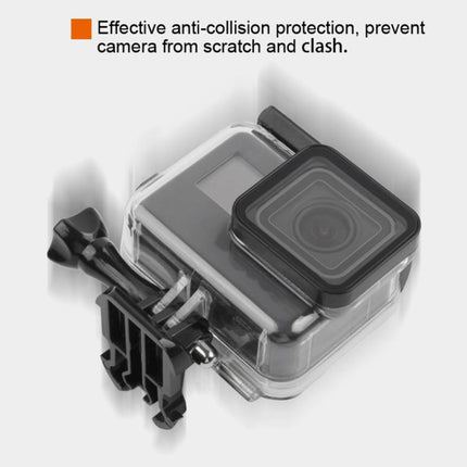 45m Waterproof Housing Protective Case + Touch Screen Back Cover for GoPro NEW HERO /HERO6 /5, with Buckle Basic Mount & Screw, No Need to Remove Lens, Touch Screen (Transparent)