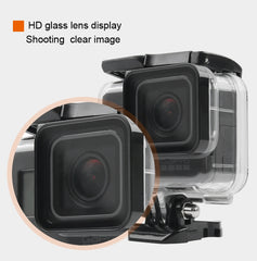 45m Waterproof Housing Protective Case + Touch Screen Back Cover for GoPro NEW HERO /HERO6 /5, with Buckle Basic Mount & Screw, No Need to Remove Lens, Touch Screen (Transparent), Touch Screen (Black)