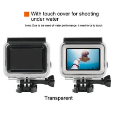 45m Waterproof Housing Protective Case + Touch Screen Back Cover for GoPro NEW HERO /HERO6 /5, with Buckle Basic Mount & Screw, No Need to Remove Lens, Touch Screen (Transparent), Touch Screen (Black)