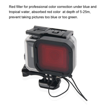45m Waterproof Housing Protective Case + Touch Screen Back Cover for GoPro NEW HERO /HERO6 /5, with Buckle Basic Mount & Screw & (Purple, Red, Pink) Filters, No Need to Remove Lens, Touch Screen + Filters (Transparent), Touch Screen + Filters (Black)