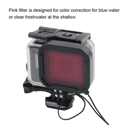 45m Waterproof Housing Protective Case + Touch Screen Back Cover for GoPro NEW HERO /HERO6 /5, with Buckle Basic Mount & Screw & (Purple, Red, Pink) Filters, No Need to Remove Lens, Touch Screen + Filters (Transparent), Touch Screen + Filters (Black)