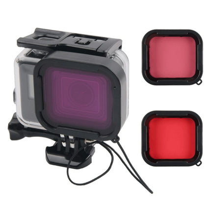 45m Waterproof Housing Protective Case + Touch Screen Back Cover for GoPro NEW HERO /HERO6 /5, with Buckle Basic Mount & Screw & (Purple, Red, Pink) Filters, No Need to Remove Lens, Touch Screen + Filters (Transparent), Touch Screen + Filters (Black)