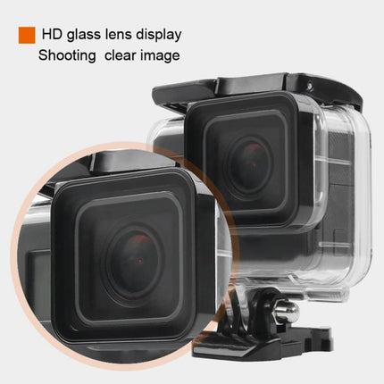 45m Waterproof Housing Protective Case + Touch Screen Back Cover for GoPro NEW HERO /HERO6 /5, with Buckle Basic Mount & Screw & (Purple, Red, Pink) Filters, No Need to Remove Lens, Touch Screen + Filters (Transparent), Touch Screen + Filters (Black)