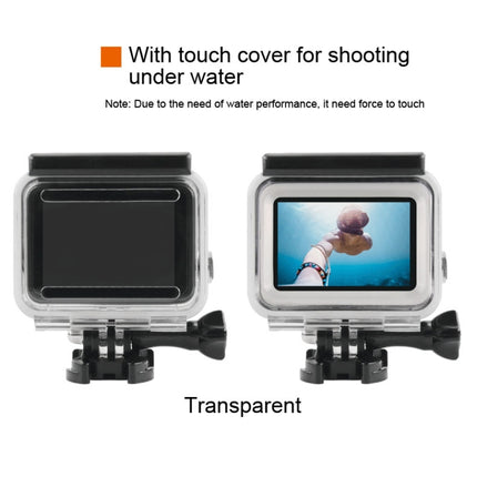 45m Waterproof Housing Protective Case + Touch Screen Back Cover for GoPro NEW HERO /HERO6 /5, with Buckle Basic Mount & Screw & (Purple, Red, Pink) Filters, No Need to Remove Lens, Touch Screen + Filters (Transparent), Touch Screen + Filters (Black)