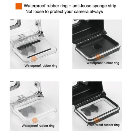 45m Waterproof Housing Protective Case + Touch Screen Back Cover for GoPro NEW HERO /HERO6 /5, with Buckle Basic Mount & Screw & (Purple, Red, Pink) Filters, No Need to Remove Lens, Touch Screen + Filters (Transparent), Touch Screen + Filters (Black)