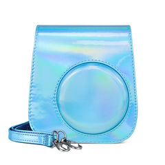 Aurora Color Leather Case Full Body Camera Bag with Shoulder Strap for FUJIFILM Instax mini 11