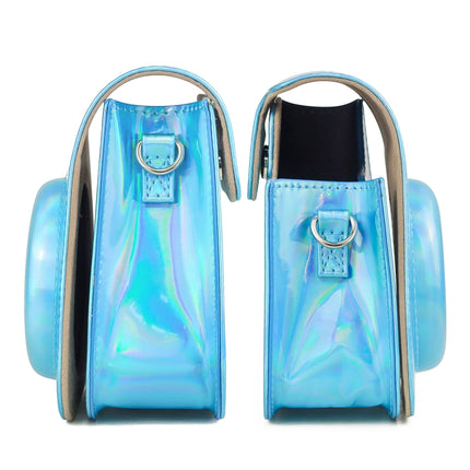 Aurora Color Leather Case Full Body Camera Bag with Shoulder Strap for FUJIFILM Instax mini 11