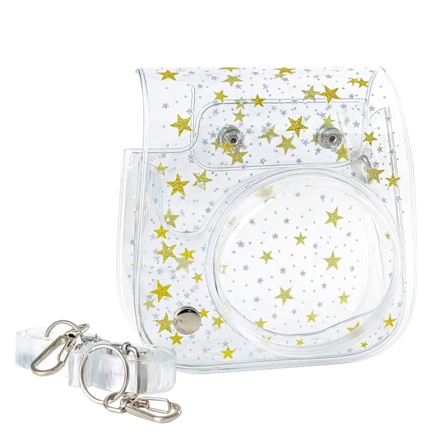 Stars Crystal PVC Hard Case Camera Bag with Shoulder Strap for FUJIFILM Instax Mini 11
