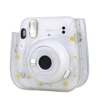 Stars Crystal PVC Hard Case Camera Bag with Shoulder Strap for FUJIFILM Instax Mini 11