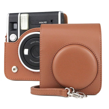 Full Body Camera Retro PU Leather Case Bag with Strap for FUJIFILM instax mini 40