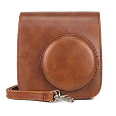 Retro Full Body PU Leather Case Camera  Bag with Strap for FUJIFILM instax mini 7+