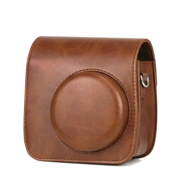 Retro Full Body PU Leather Case Camera  Bag with Strap for FUJIFILM instax mini 7+