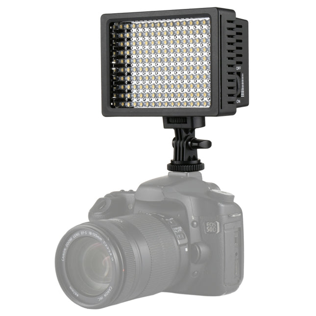 HD-160 White Light LED Video Light on-Camera Photography Lighting Fill Light for Canon, Nikon, DSLR Camera with 3 Filter Plates, HD-160
