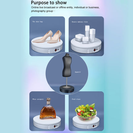 22cm Electric Rotating Display Stand Video Shooting Props Turntable, Load: 50kg, AU Plug, 22cm, AU Plug
