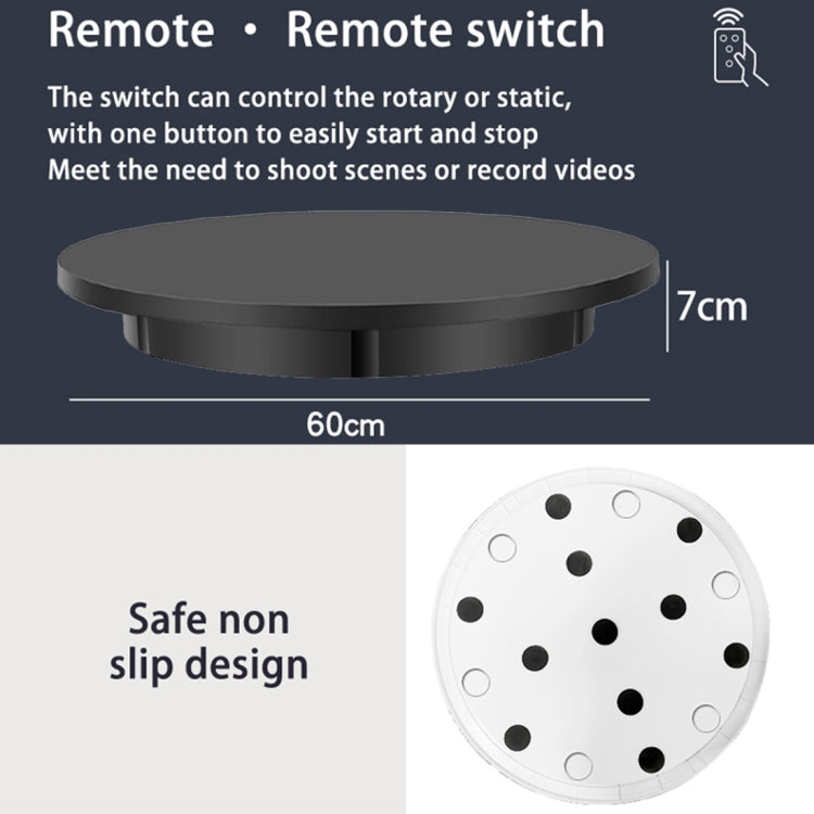 60cm Electric Rotating Display Stand Props Turntable, Load: 100kg, Plug-in Power, UK Plug, 60cm, UK Plug