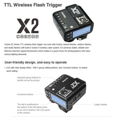 Godox X2T-P E-TTL II Bluetooth Wireless Flash Trigger for Pentax, X2T-P for Pentax