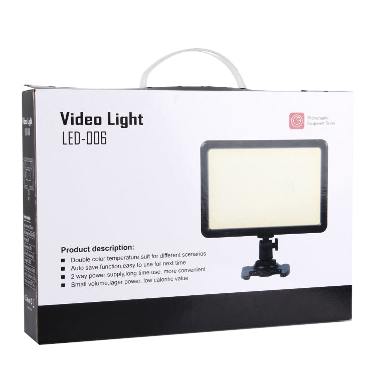 LED-006 104 LED 850LM Dimmable Video Light on-Camera Photography Lighting Fill Light for Canon, Nikon, DSLR Camera, 104 LEDs