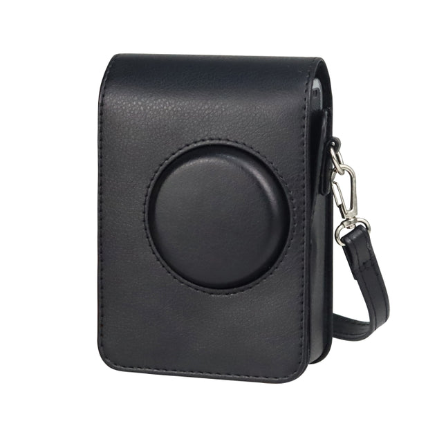 Vertical Full Body Camera PU Leather Case Bag with Strap for FUJIFILM instax mini Evo