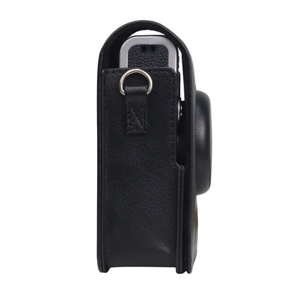 Vertical Full Body Camera PU Leather Case Bag with Strap for FUJIFILM instax mini Evo