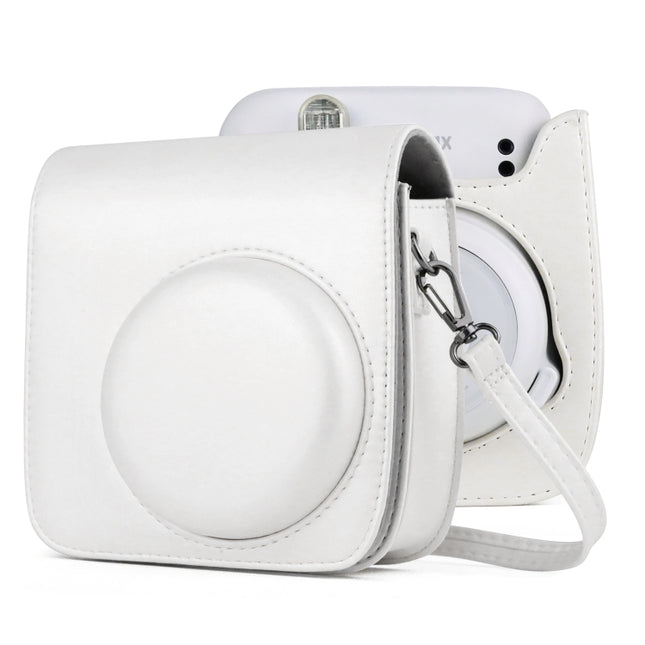 Solid Color Full Body Camera Leather Case Bag with Strap for FUJIFILM Instax mini 11