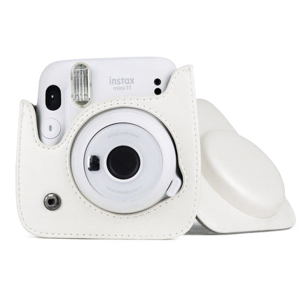 Solid Color Full Body Camera Leather Case Bag with Strap for FUJIFILM Instax mini 11