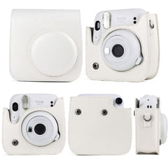 Solid Color Full Body Camera Leather Case Bag with Strap for FUJIFILM Instax mini 11