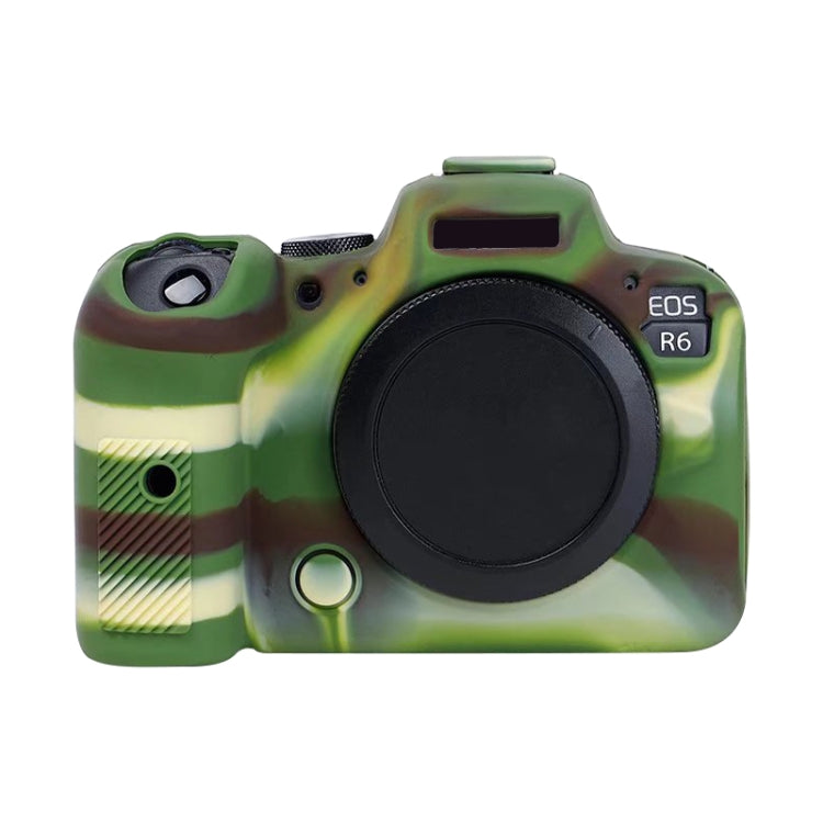 For Canon EOS R6 Litchi Texure Soft Silicone Case