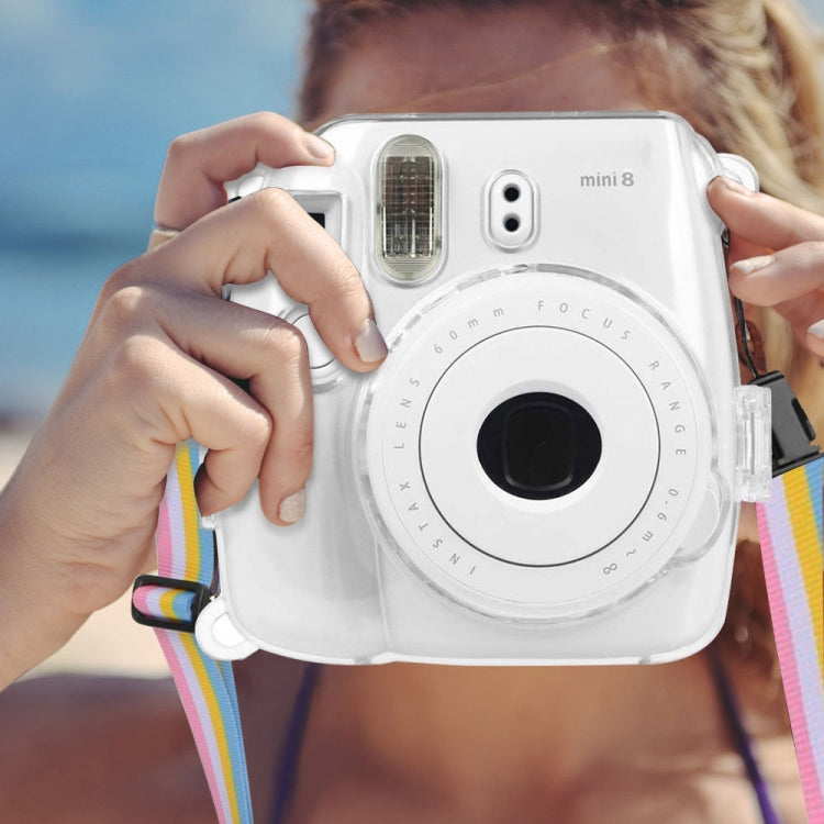 Protective Crystal Shell Case with Strap for FUJIFILM instax mini 9 / mini 8+ / mini 8