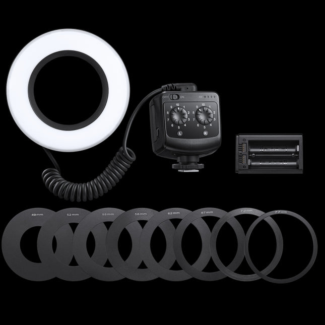 Godox Ring72 Macro Ring 48 LED Flash Light with 8 Different Size Adapter Rings, Ring72