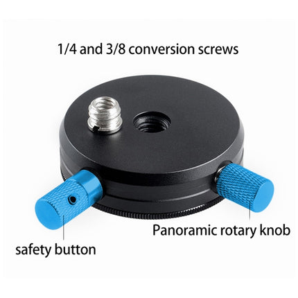 BEXIN QR-02 360 Degree Rotation Quick Release Head Camera Tripod Base Plate, QR-02 360